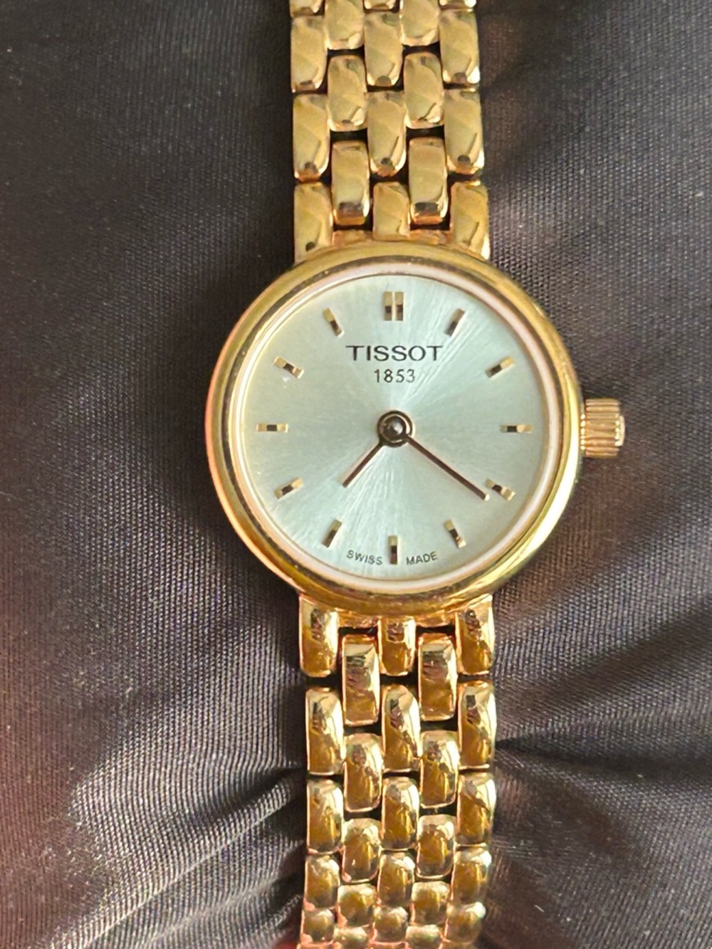 Tissot Women's Gold Bracelet Watch with Silver Dial